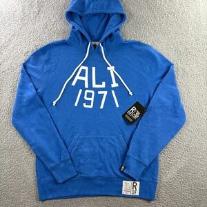 Blue Hoodie with White Print